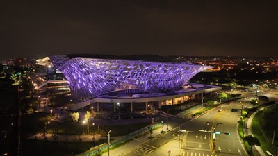 Taichung (Shuinan) International Convention and Exhibition Center | Day and Night Aerial Views