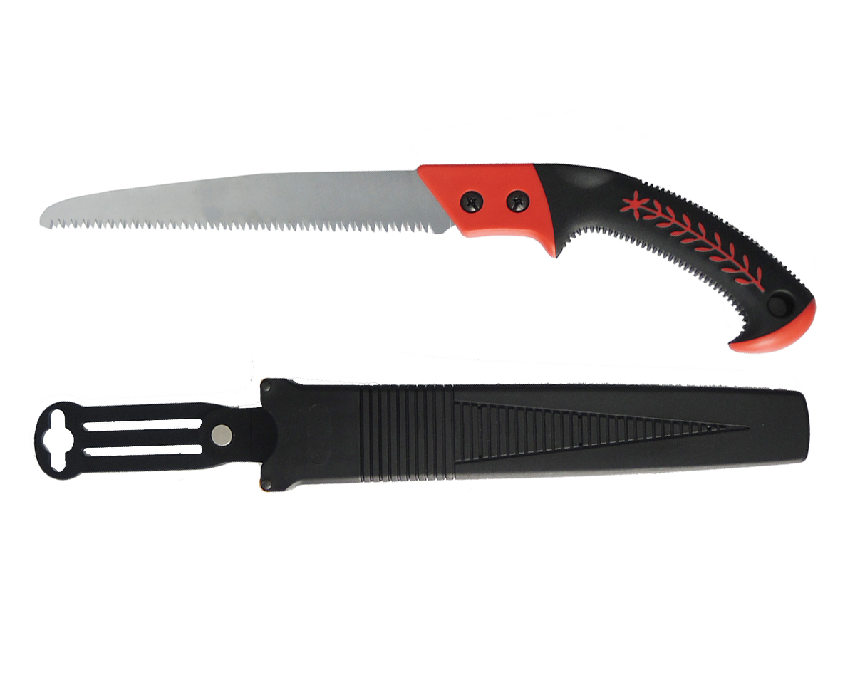 專業直刃修枝鋸，附塑膠刀鞘