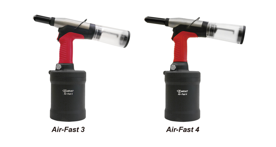 KARAT Air-Fast & Air-Fast 4 Industrial Heavy-Duty Air-Hydraulic Rivet Tools with Built-in Vacuum System