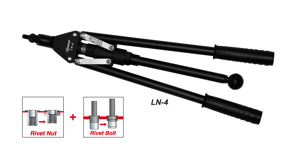 KARAT LN-4 Industrial Heavy-Duty Hand Rivet Nut & Rivet Bolt (Stud) Tool 