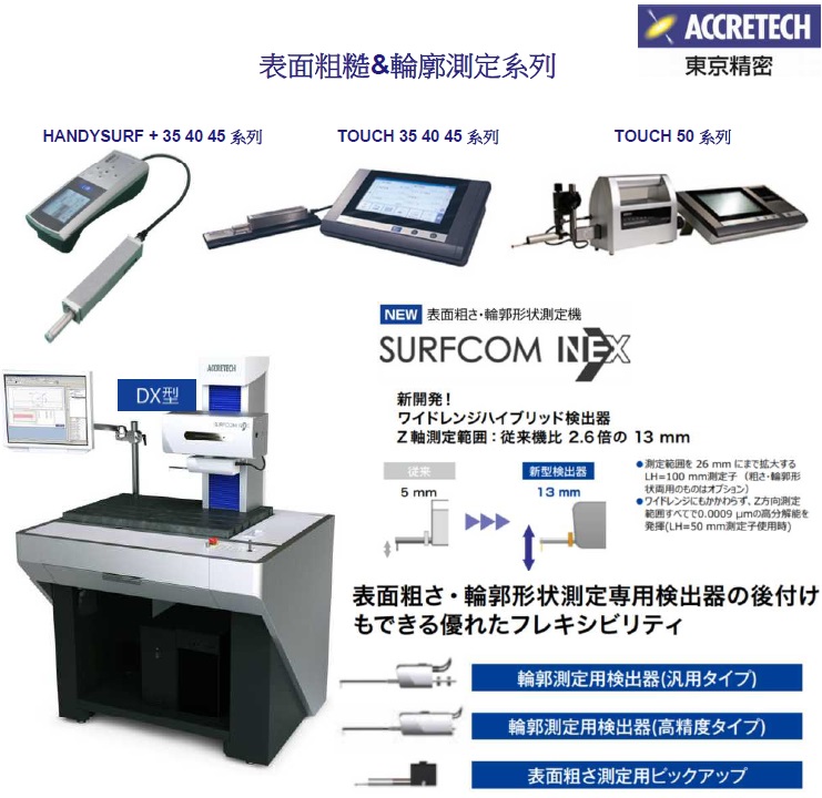 日本東京精密-高精度輪廓儀量測儀