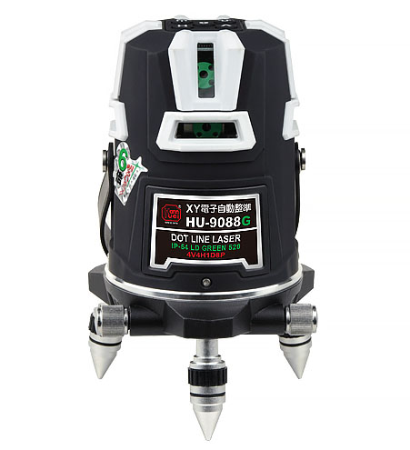 HU-9088G  XY軸自動整平、可鎖定、可遙控、全水平高階綠光雷射儀