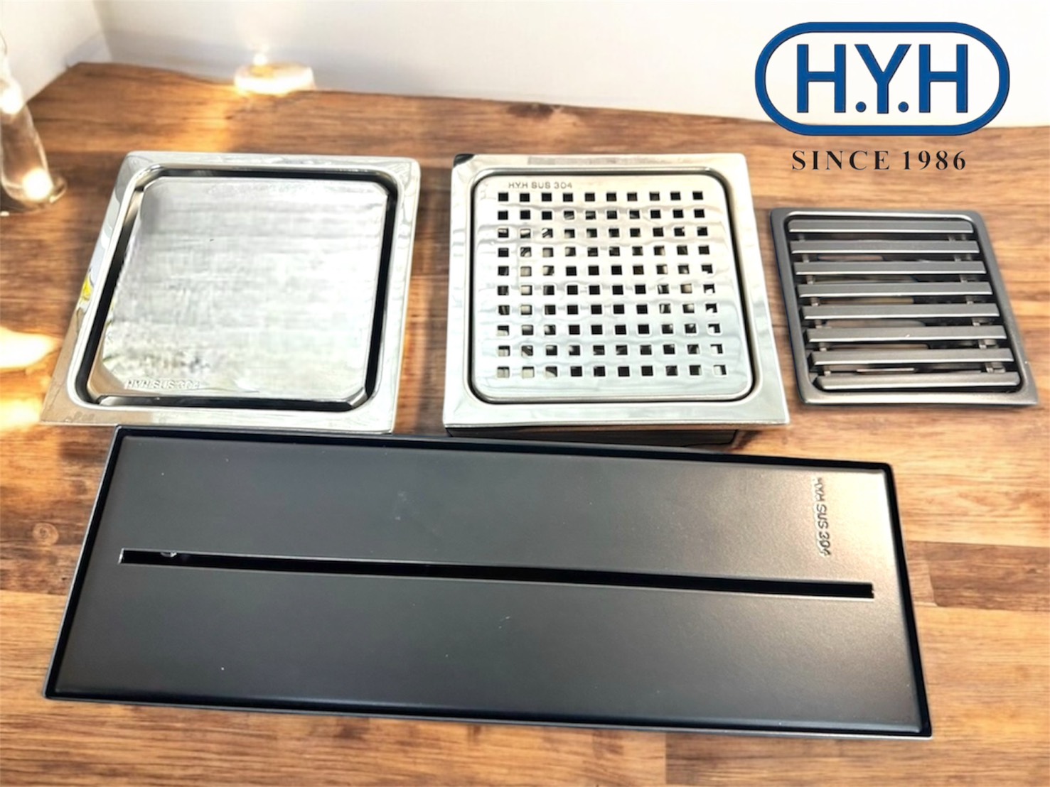 H.Y.H Premium Shower Floor Drains - 304 Stainless Steel