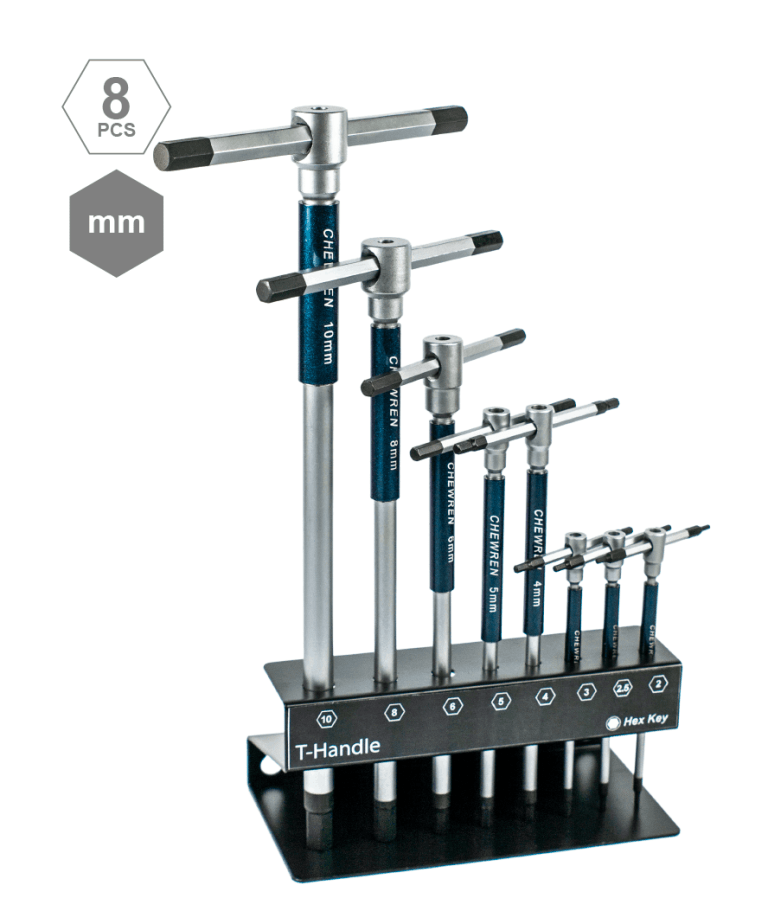 8件式藍色T型手柄工具組
