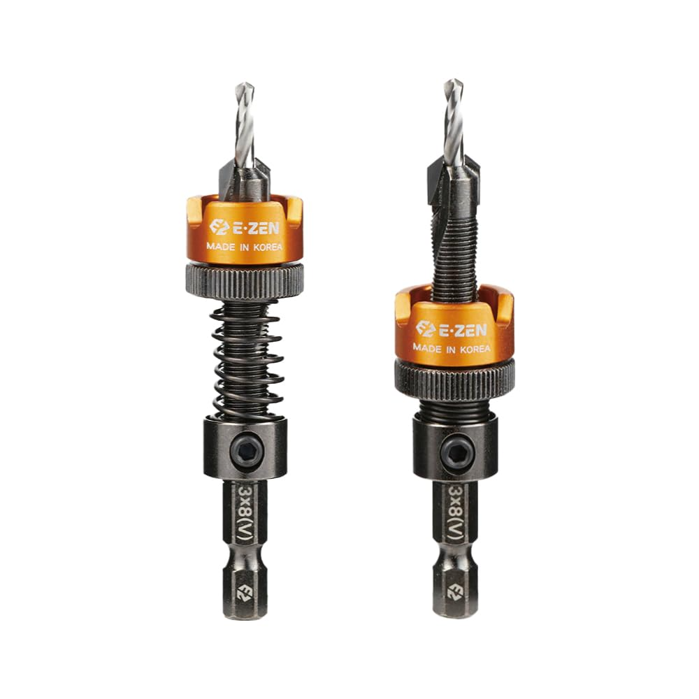 Depth Adjustable Countersink Drill Bit (3 x 8mm, 1/8
